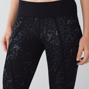 Lululemon Pedal Pace Crop Star Crushed Coal Black